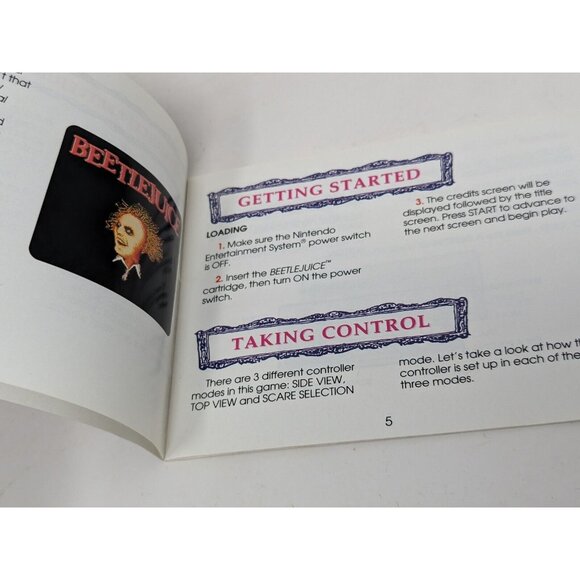 Beetlejuice (Nintendo NES, 1991) Manual Booklet 100% Authentic VTG - Picture 6 of 6